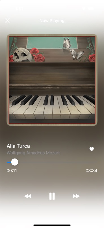 Music Player Now Playing screen and playback controls