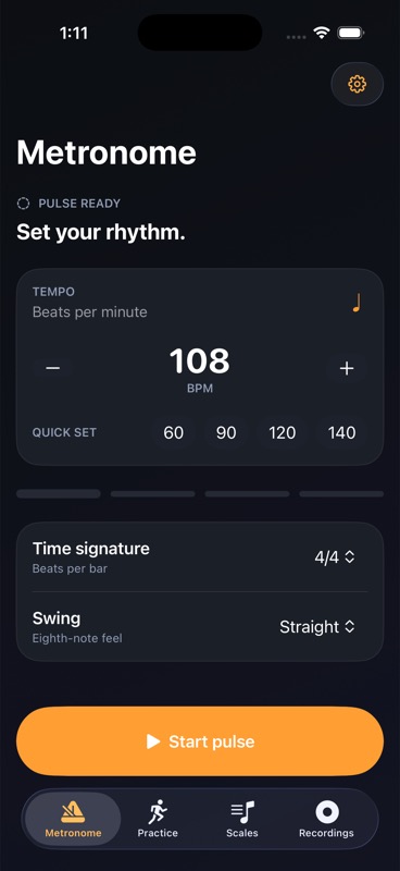 Ostinova metronome with tempo and rhythm controls